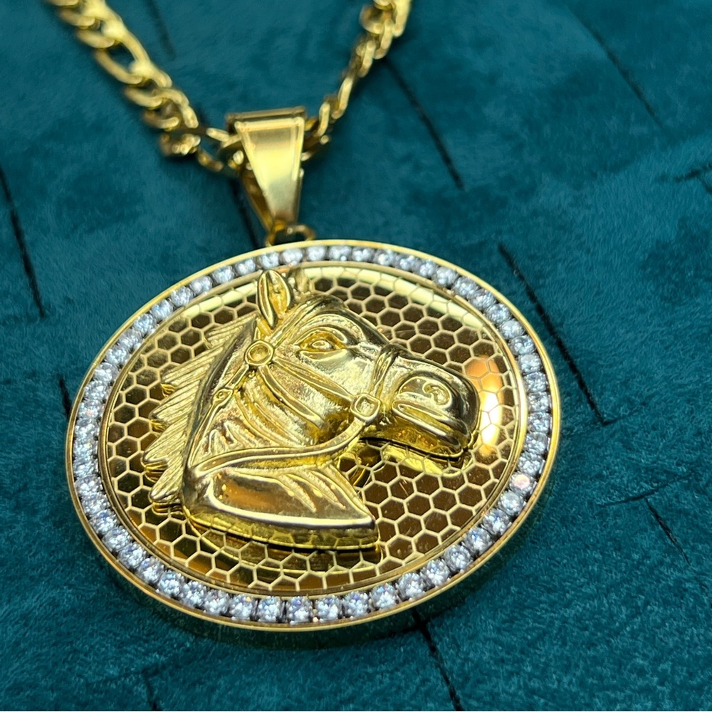 Stainless Steel Horse Pendant + Chain